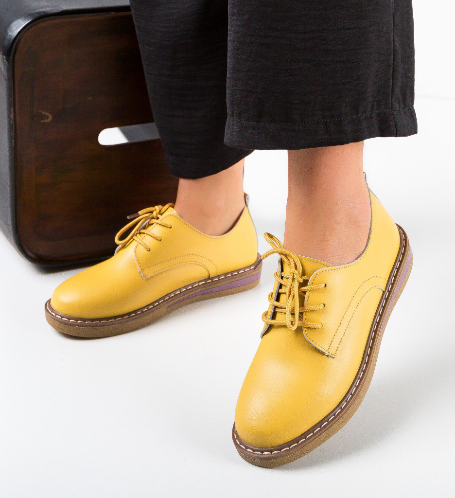 Pantofi Casual Doria Galbeni - Confort și Stil