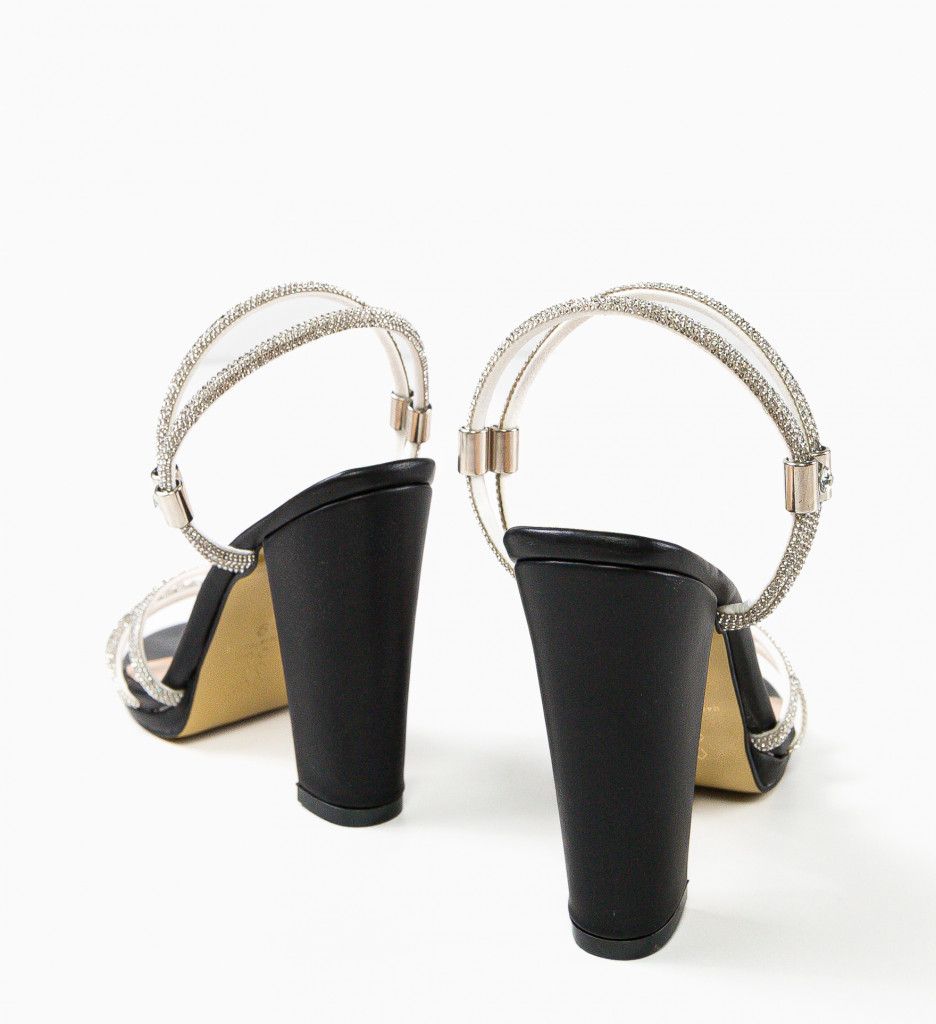 Sandale Dama Gynnos Negre cu Toc Elegante - imagine 7