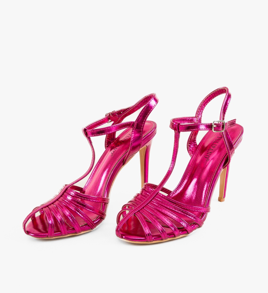 Sandale cu Toc Bronte Fuchsia | Eleganță și Stil - imagine 7