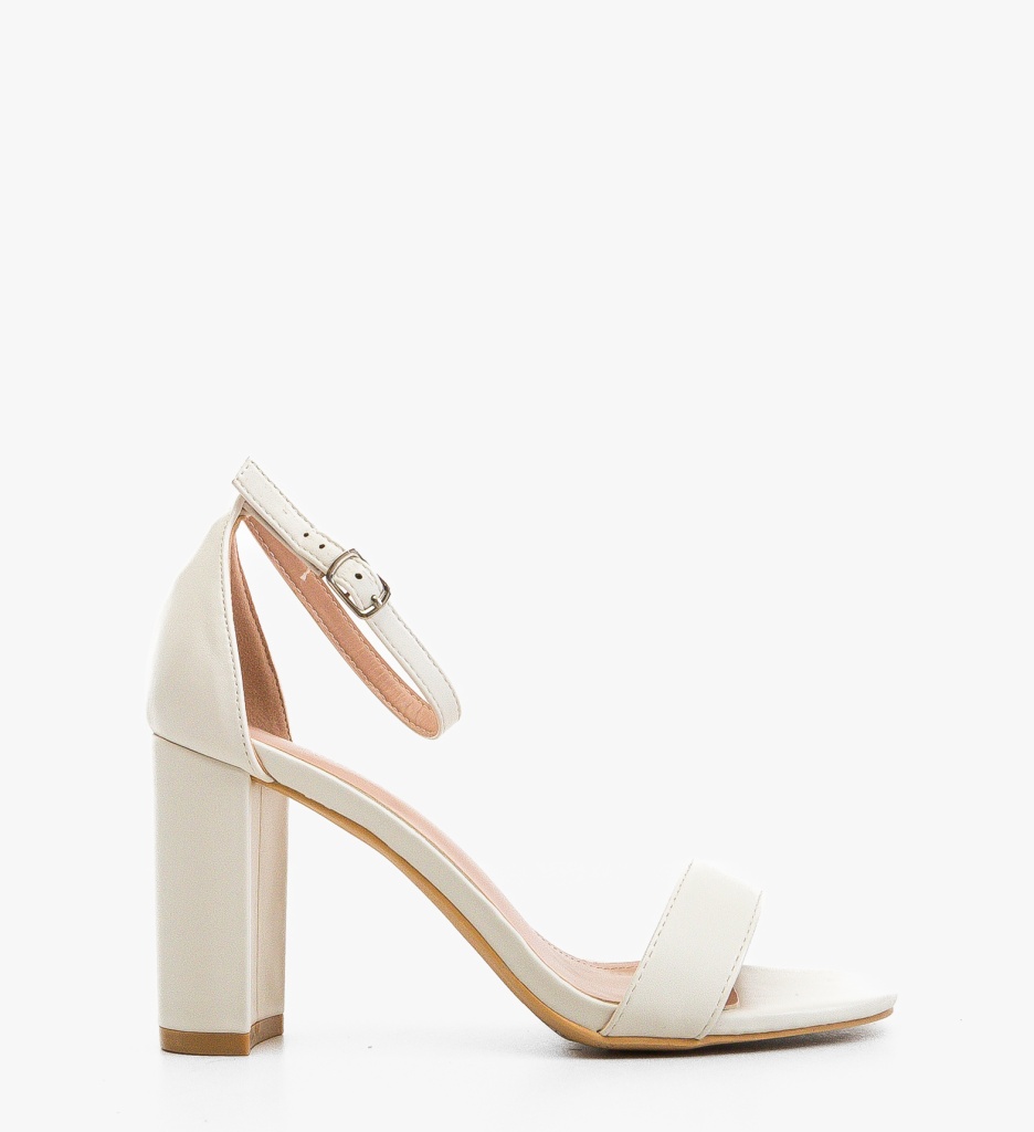 Sandale Kaya Albe Elegante cu Toc - imagine 2