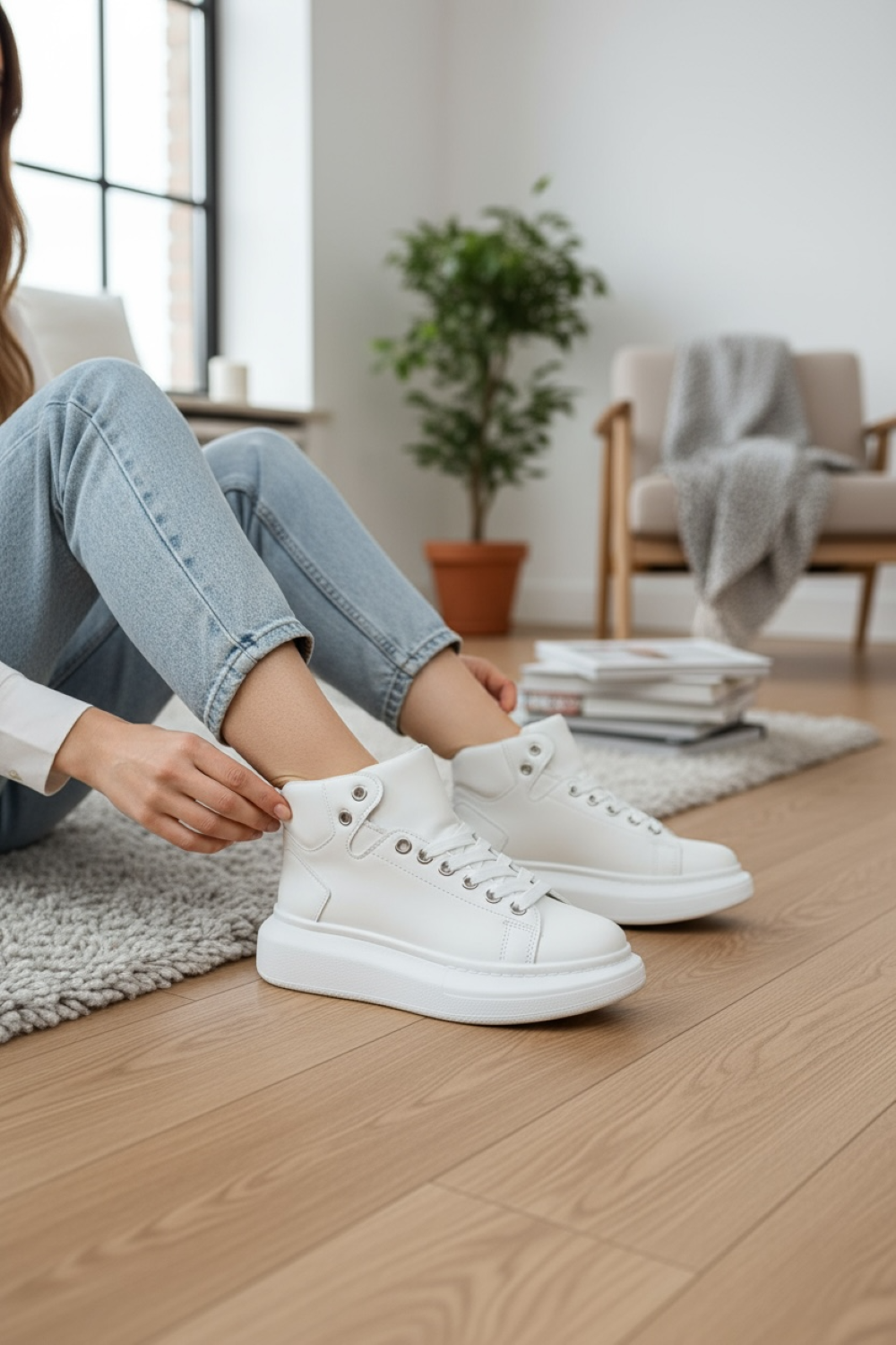 Adidasi Dama Albi Inalti | Stil Casual Confort