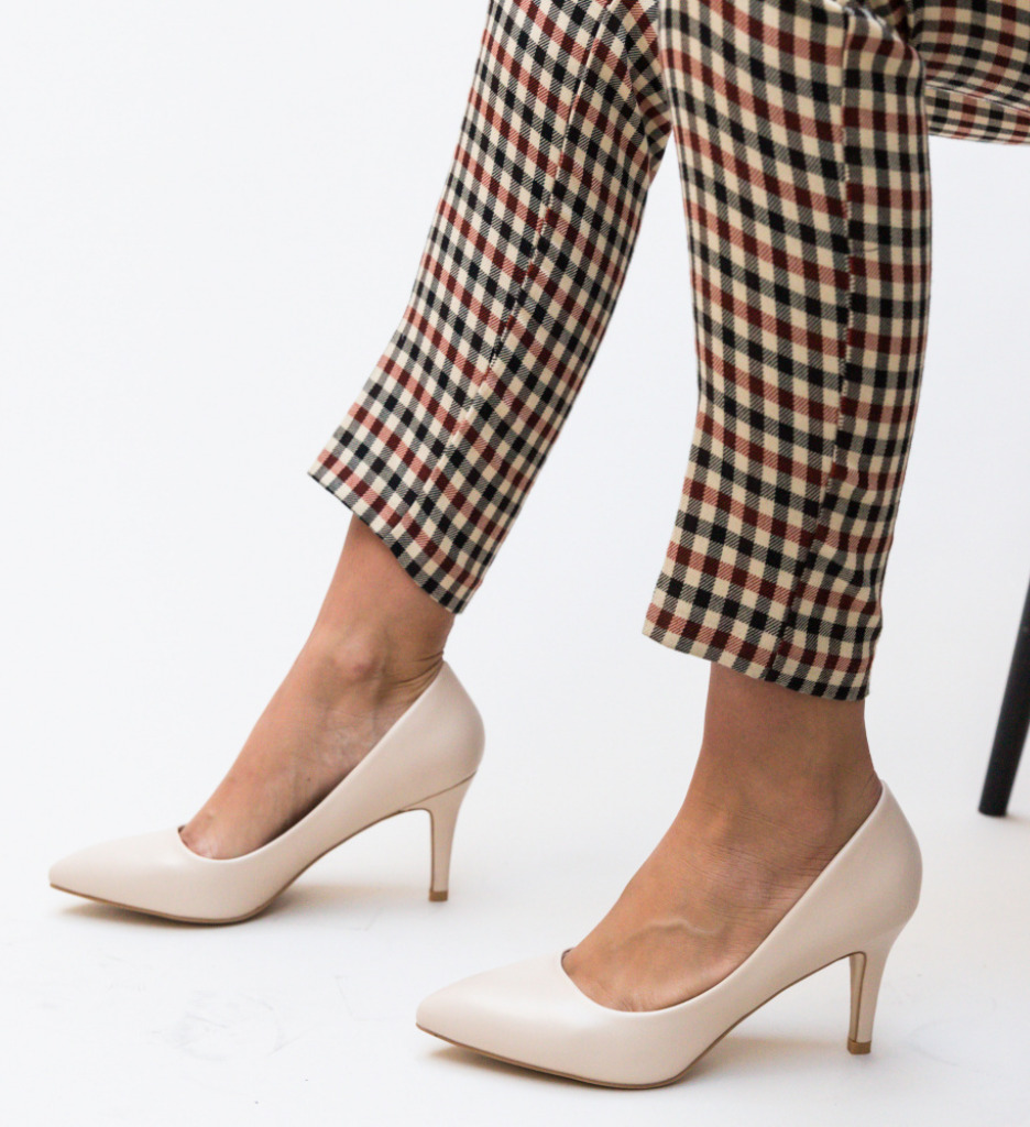 Pantofi Cheloo Bej - Toc elegant și confortabil - imagine 2