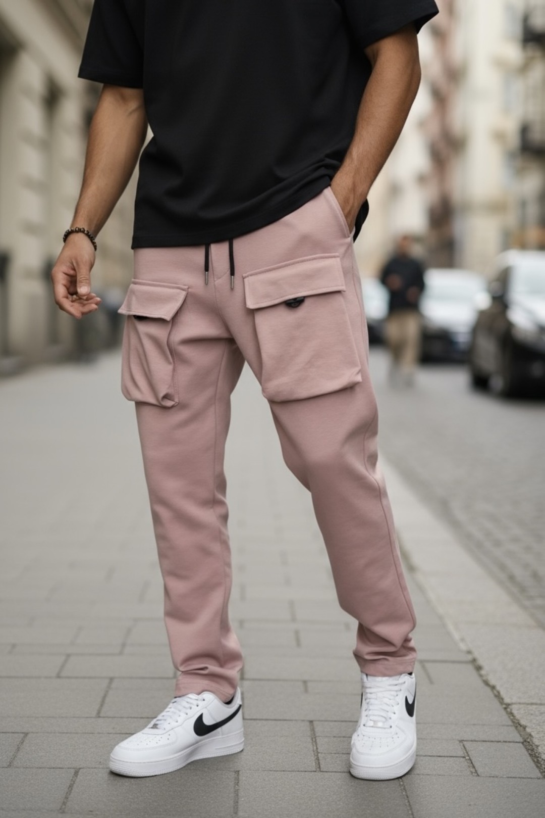 Pantaloni Cargo Roz Trening - Confort și Stil