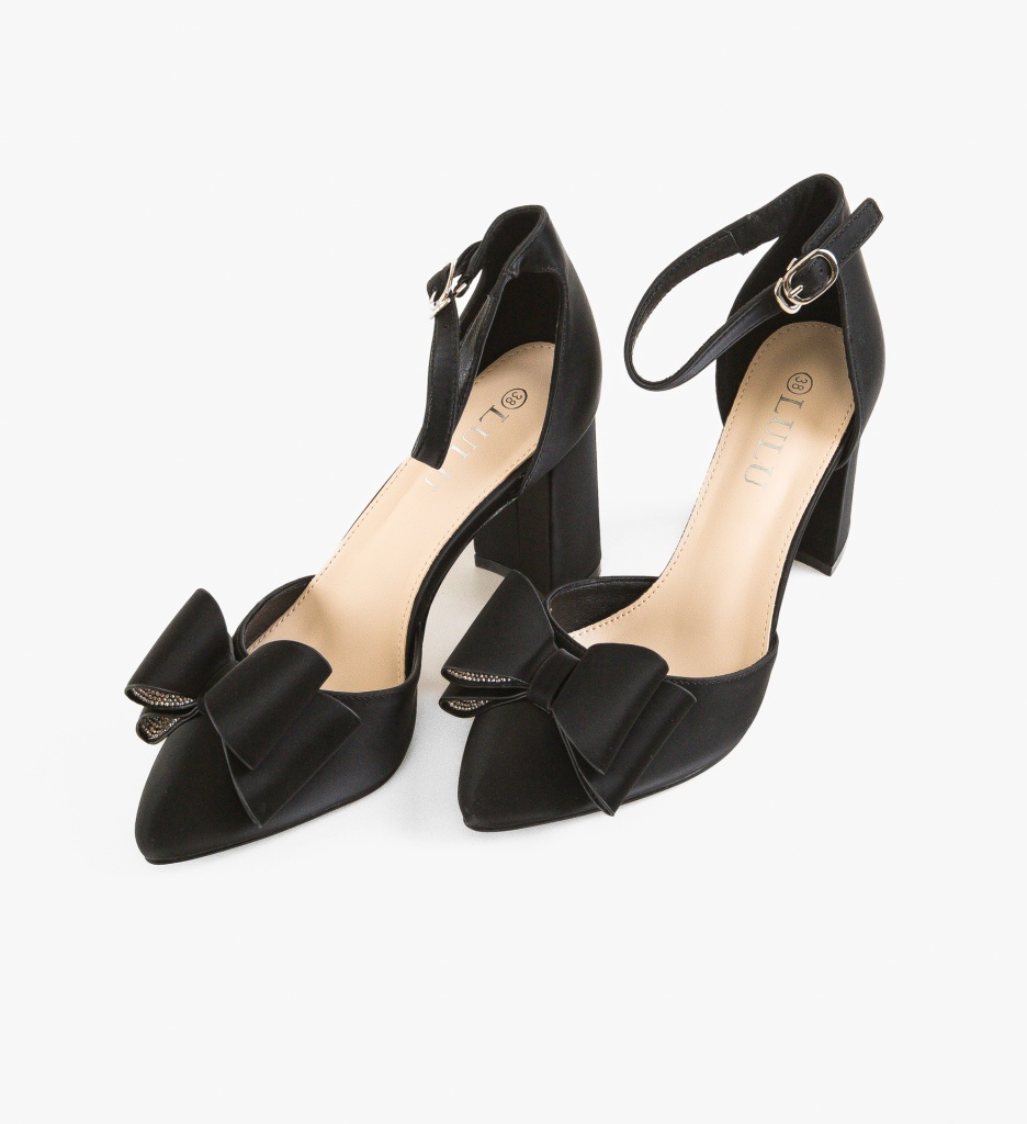 Pantofi Numenor Negri Eleganți cu Toc - imagine 5