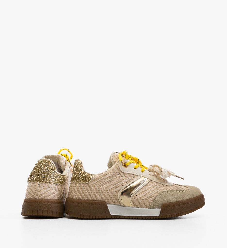 Sneakers Dama Kabber Bej - Confort Sport - imagine 5
