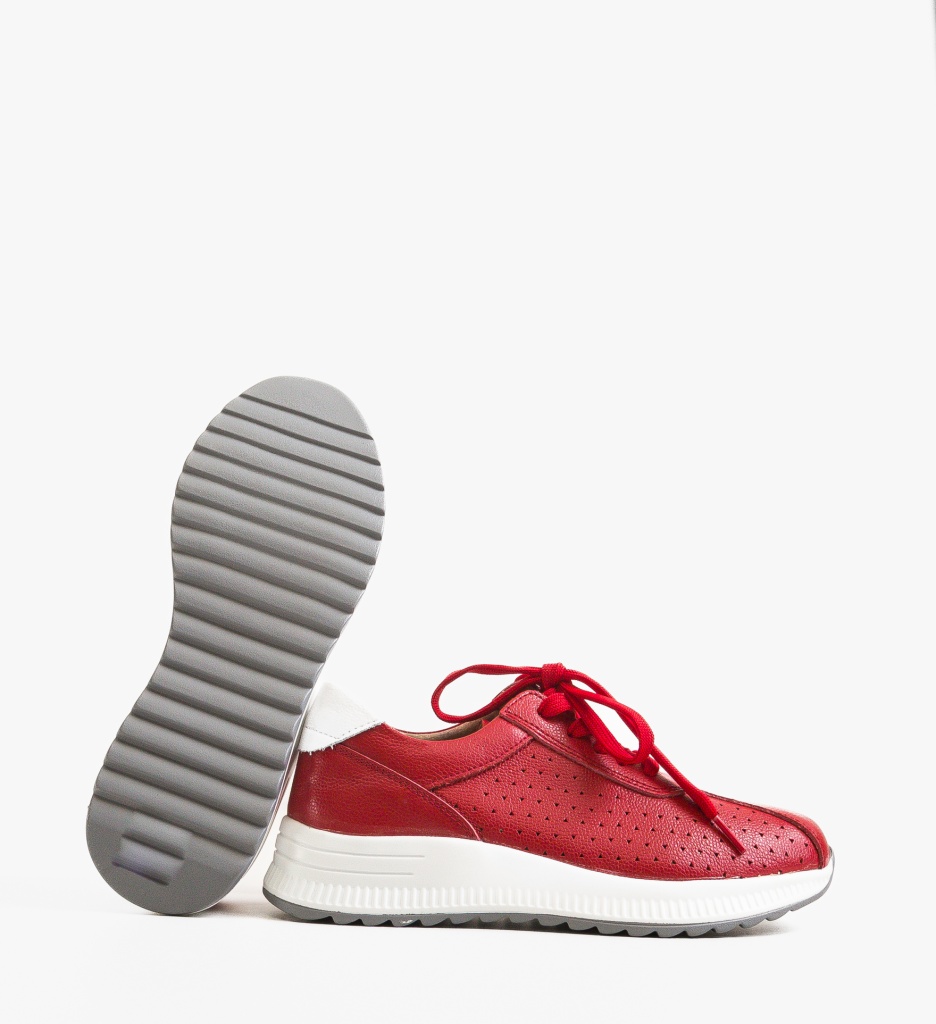 Pantofi Casual Kari Rosii - Stil Urban - imagine 6