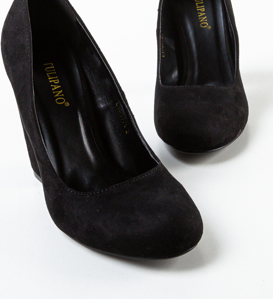 Pantofi Dama Almond Negri Eleganți - imagine 6