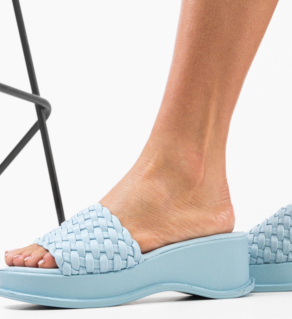 Platforme Dama Albastre Salma | Stil & Confort - imagine 3