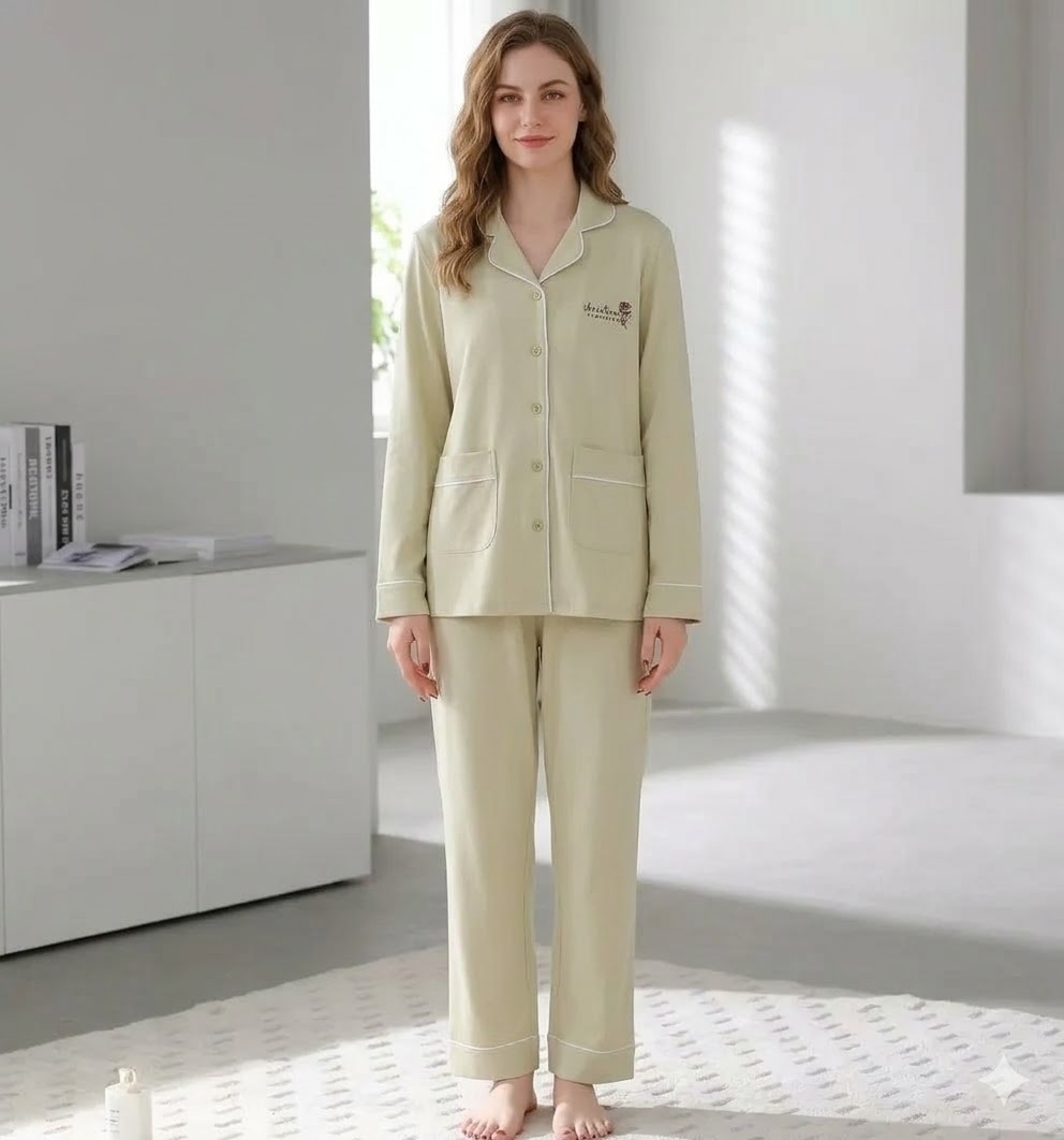 Pijama Dama 2 Bucati Delis Verde - imagine 2