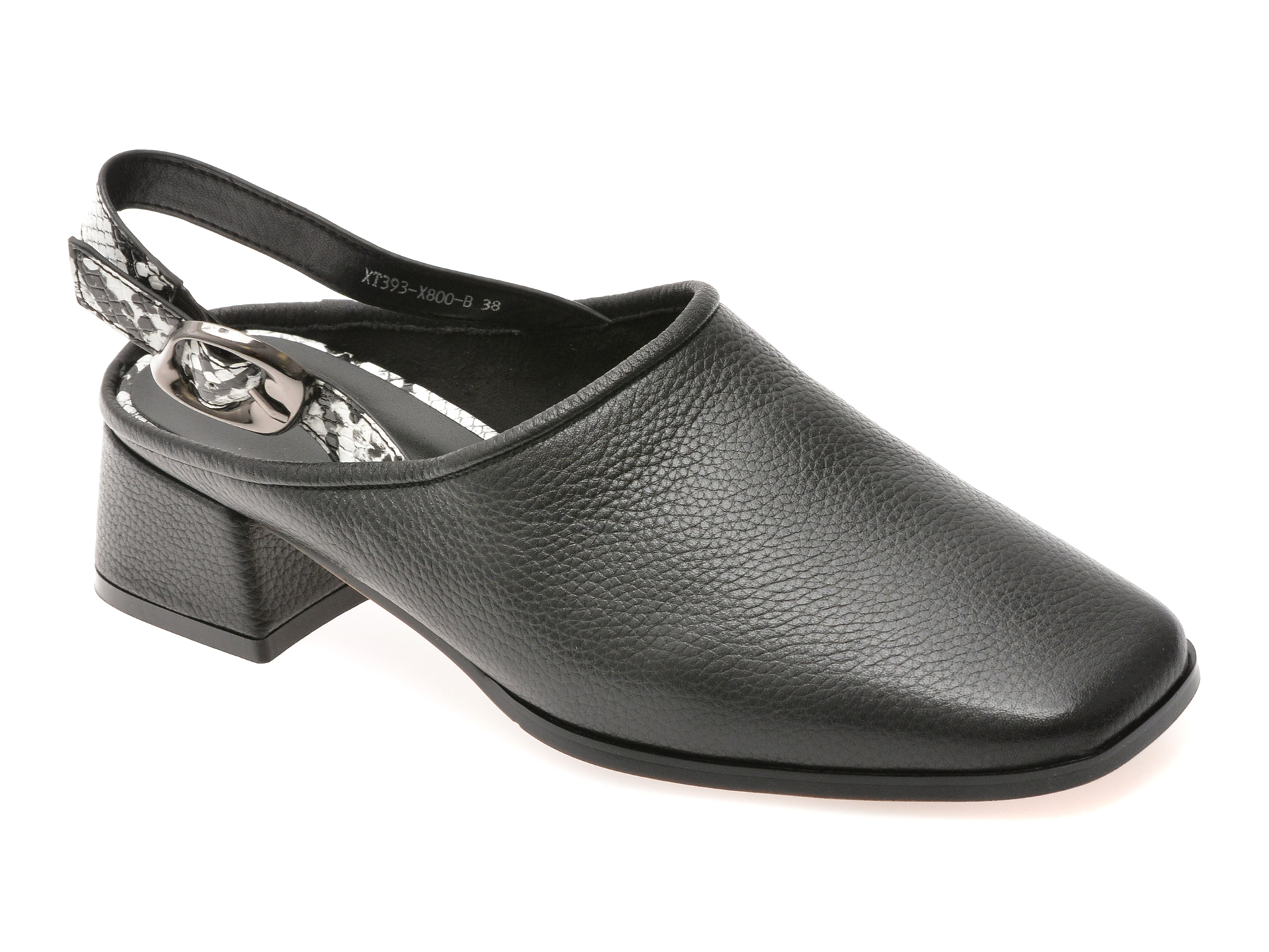 Pantofi EPICA negri din piele naturala XT393