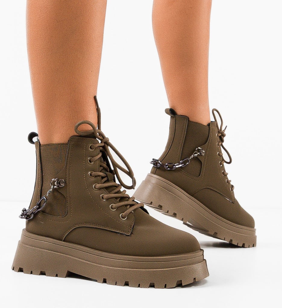 Ghete Kebun Khaki Dama - Confort & Stil - imagine 4