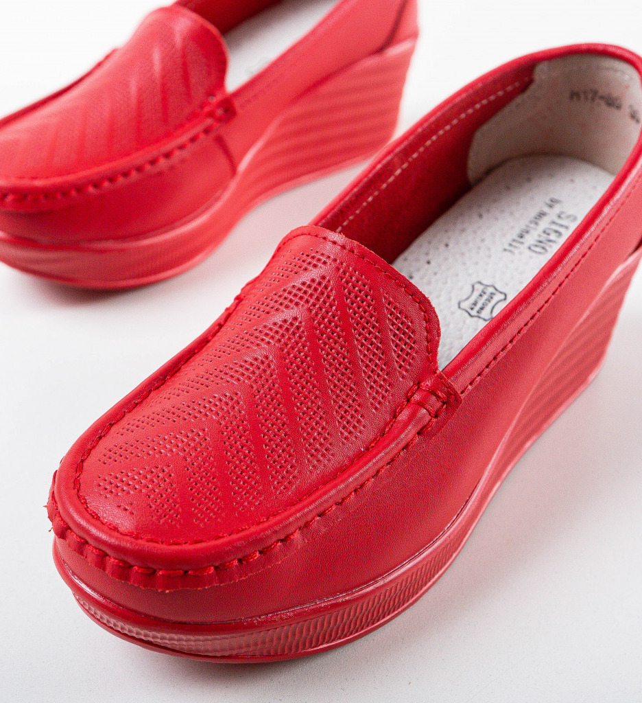 Pantofi Casual Rosii Ely - Stil și Confort - imagine 6
