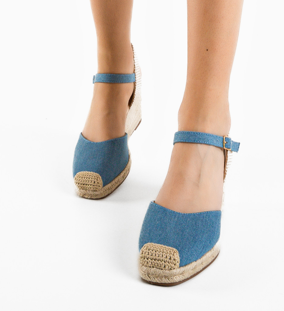 Sandale Platforme Dama Albastre Moana - Stil & Confort - imagine 4