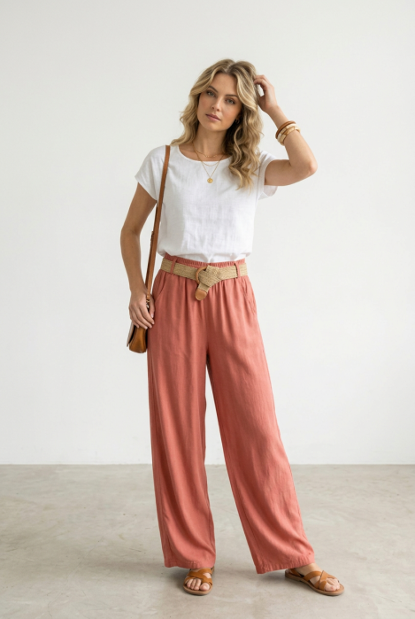 Pantaloni Tencel Dama Rosa 99 | Confort & Stil