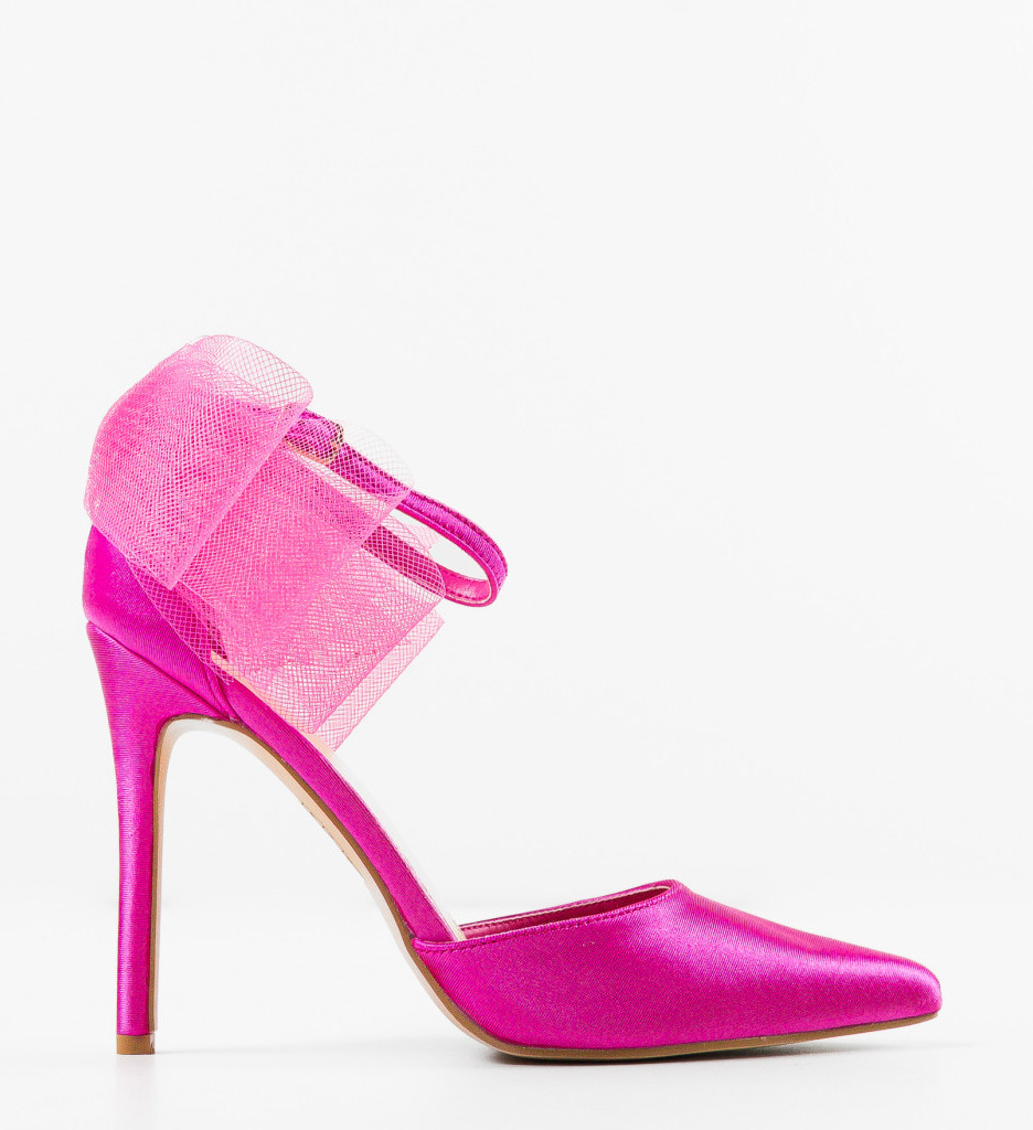 Pantofi Jarh Fuchsia cu Toc Eleganți - imagine 5