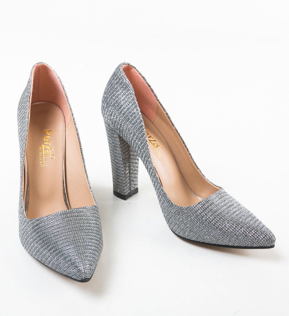 Pantofi Perez Argintii 2 - Eleganță Stilată - imagine 6