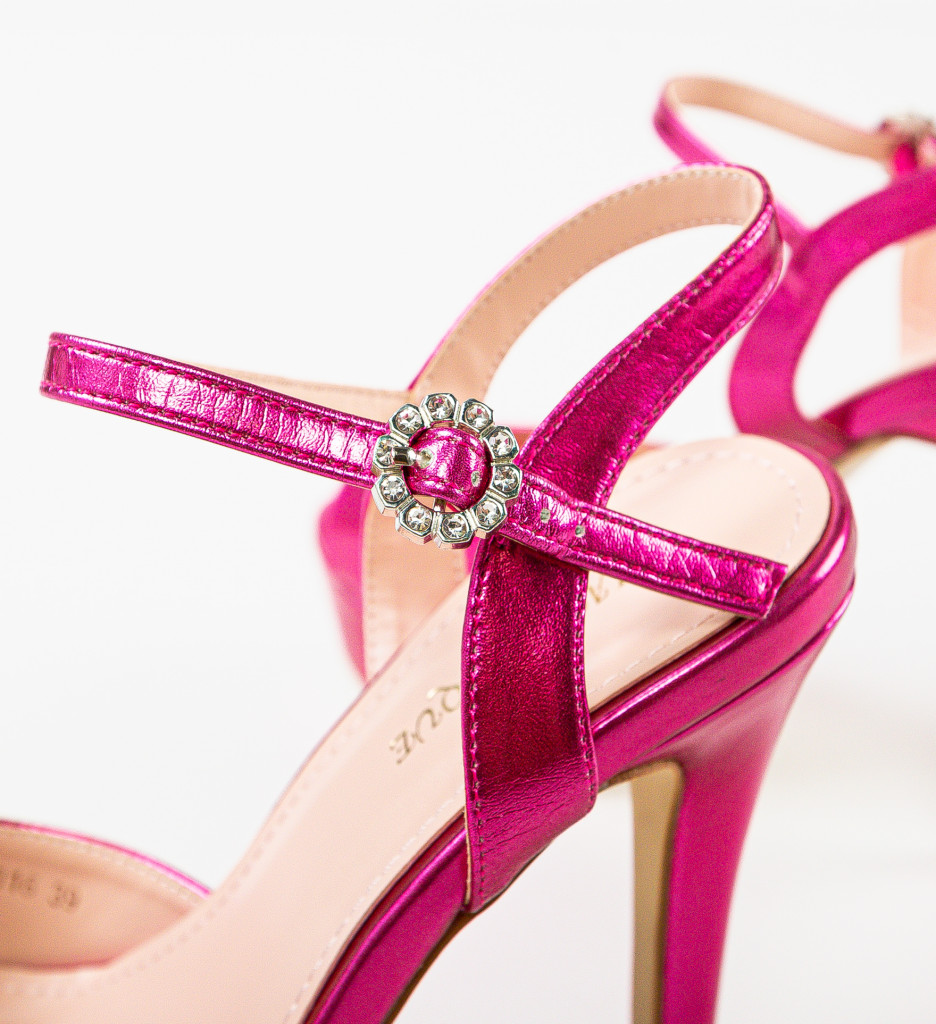 Sandale Toc Moctez Fuchsia | Eleganță și Stil - imagine 7