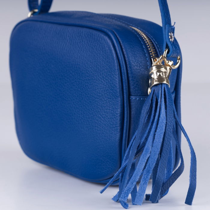 Geanta Shopika Crossbody Piele Albastru