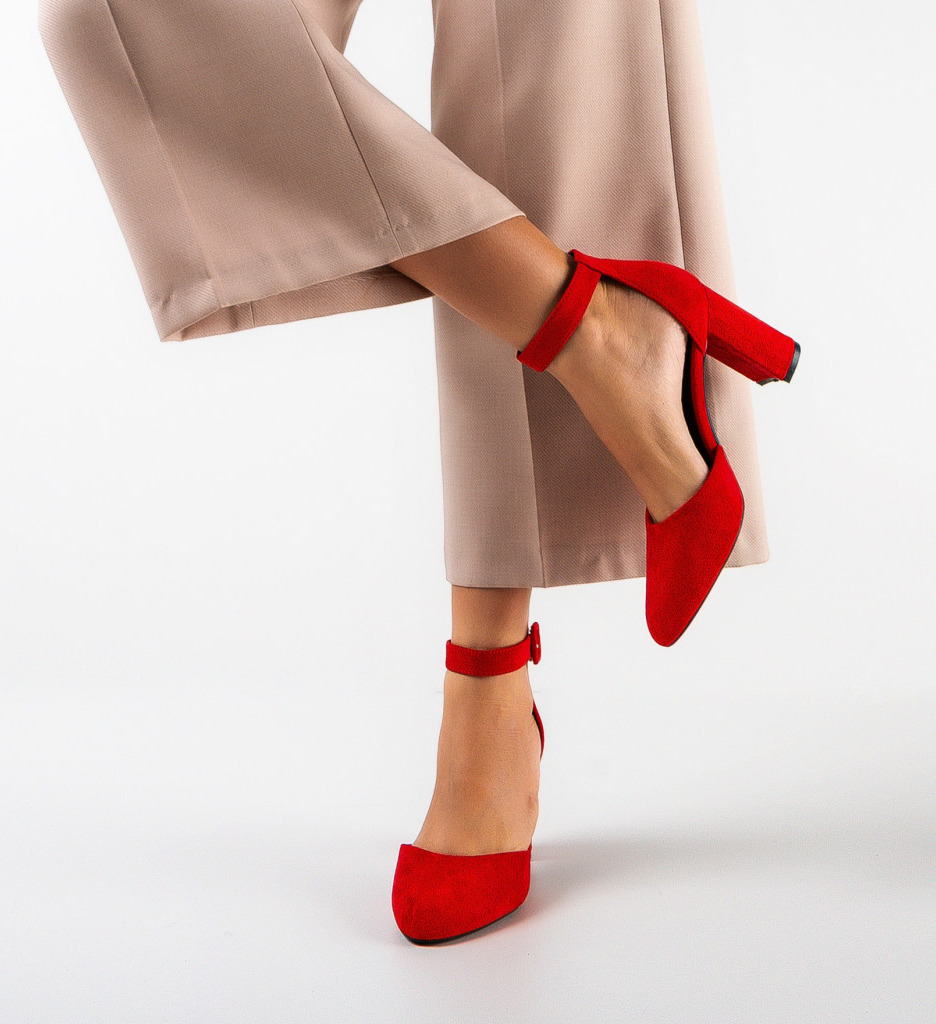 Pantofi dama Horn Rosii - Eleganță și Stil - imagine 2