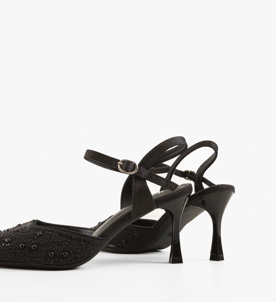 Pantofi cu Toc Eleganti Anytare Negri - imagine 5