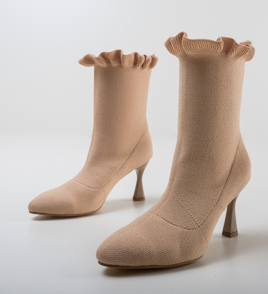 Botine Serete Bej - Eleganță și Confort - imagine 7