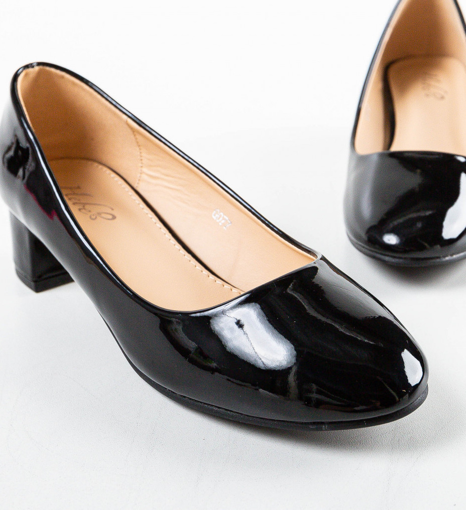 Pantofi Lucane Negri Eleganți - Stil și Confort - imagine 7