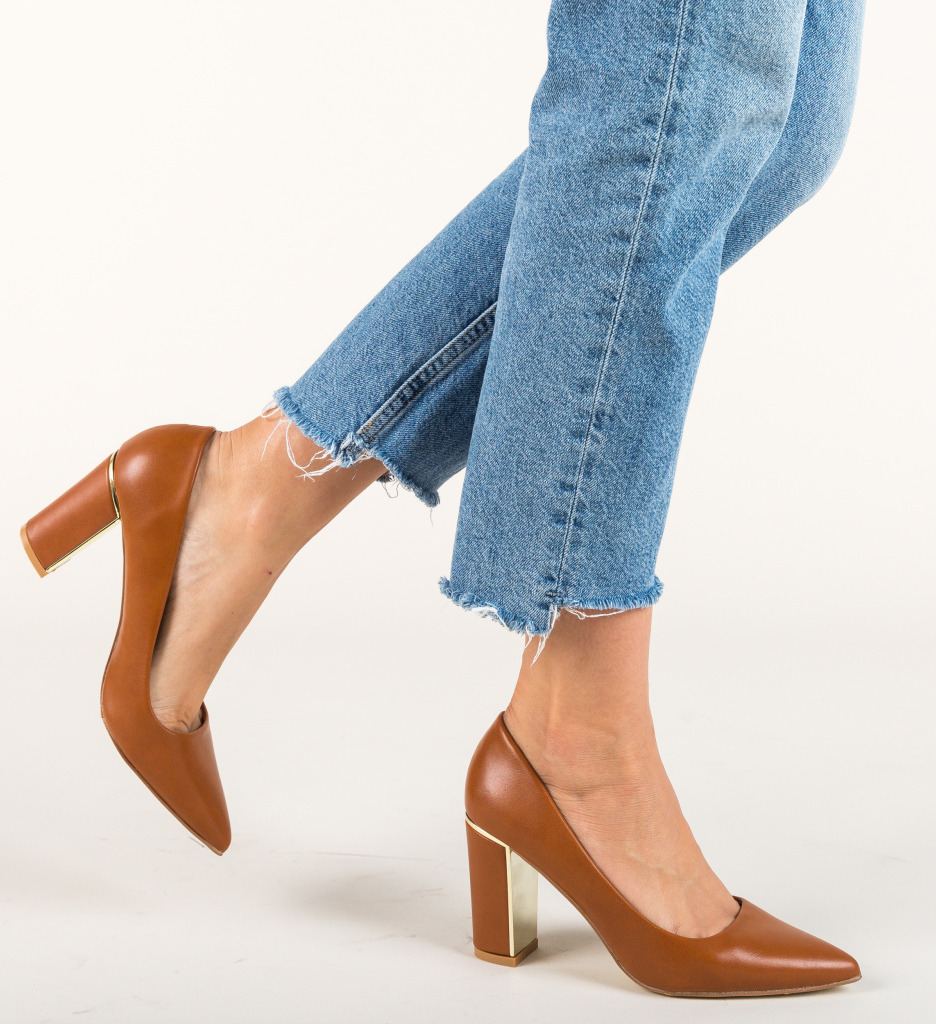 Pantofi Mikra Camel - Eleganță și Confort - imagine 4