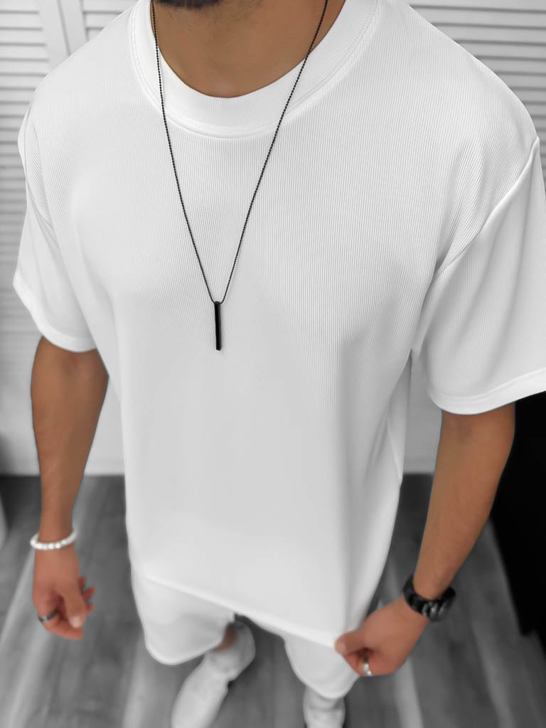 Tricou barbati alb  cu MIC DEFECT DEF8206  O3-1.3