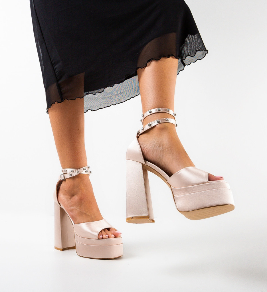 Sandale Dama Minin Bej | Toc Elegant si Confort