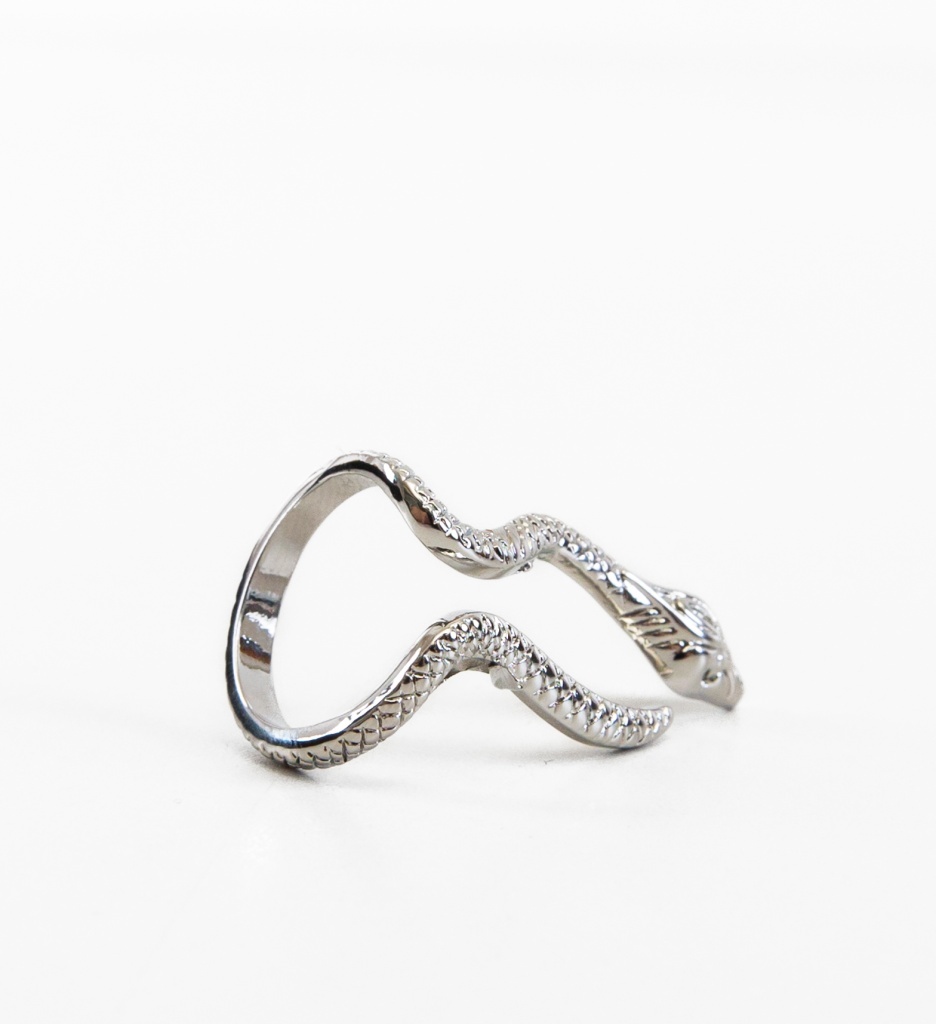 Inel Snakkke Argintiu | Accesorii Elegante și Moderne - imagine 2