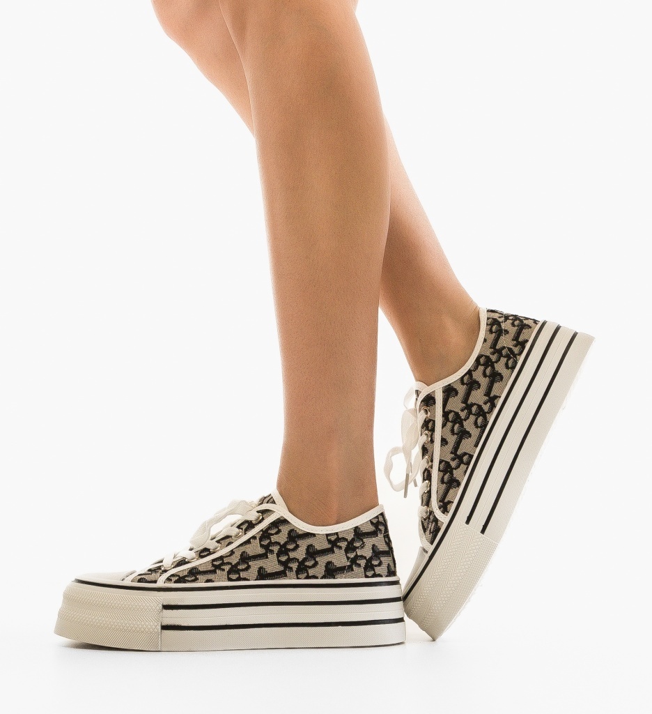 Sneakers Dama Vidia Negri - Confort și Stil Urban - imagine 2