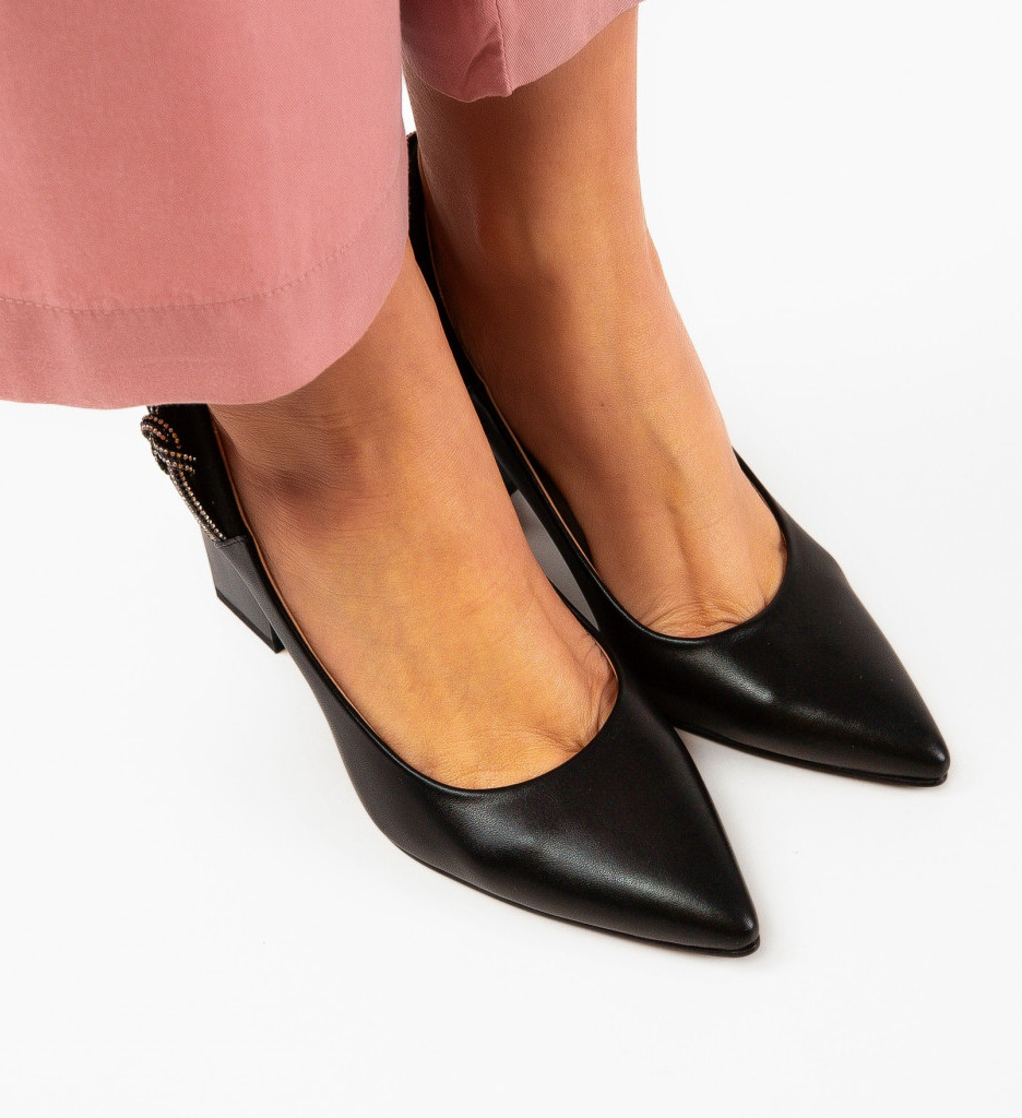 Pantofi Gergina Negri - Eleganță și Stil - imagine 3