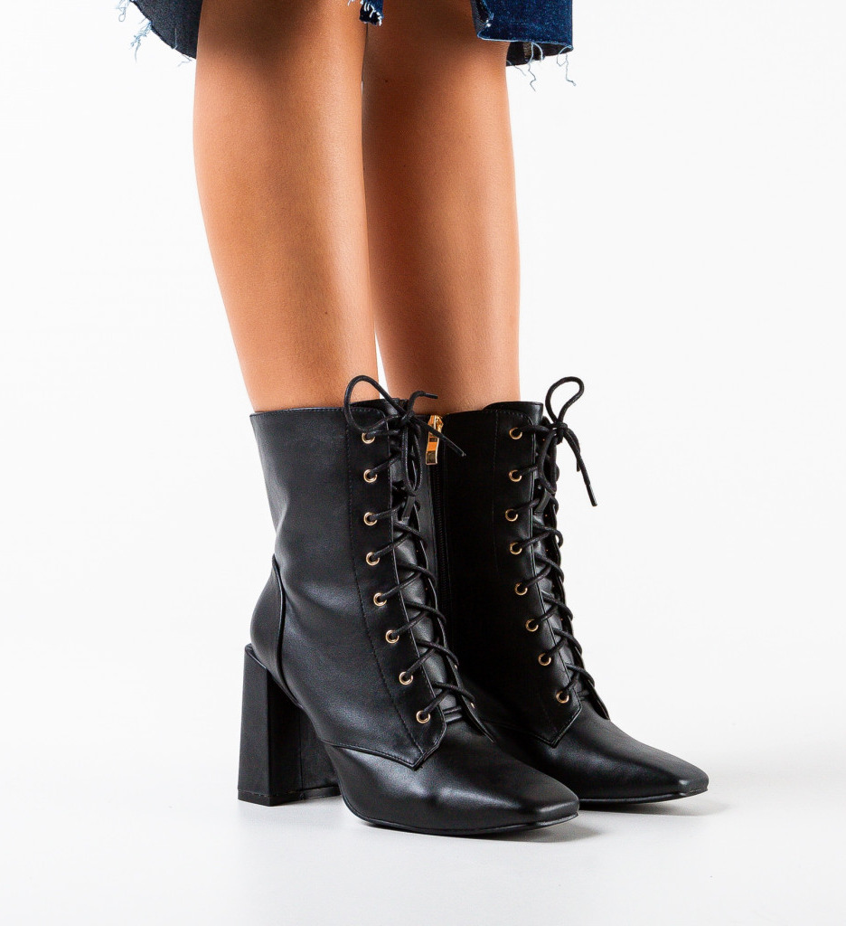 Botine Dama Rupert Negre - Stil si Confort - imagine 3