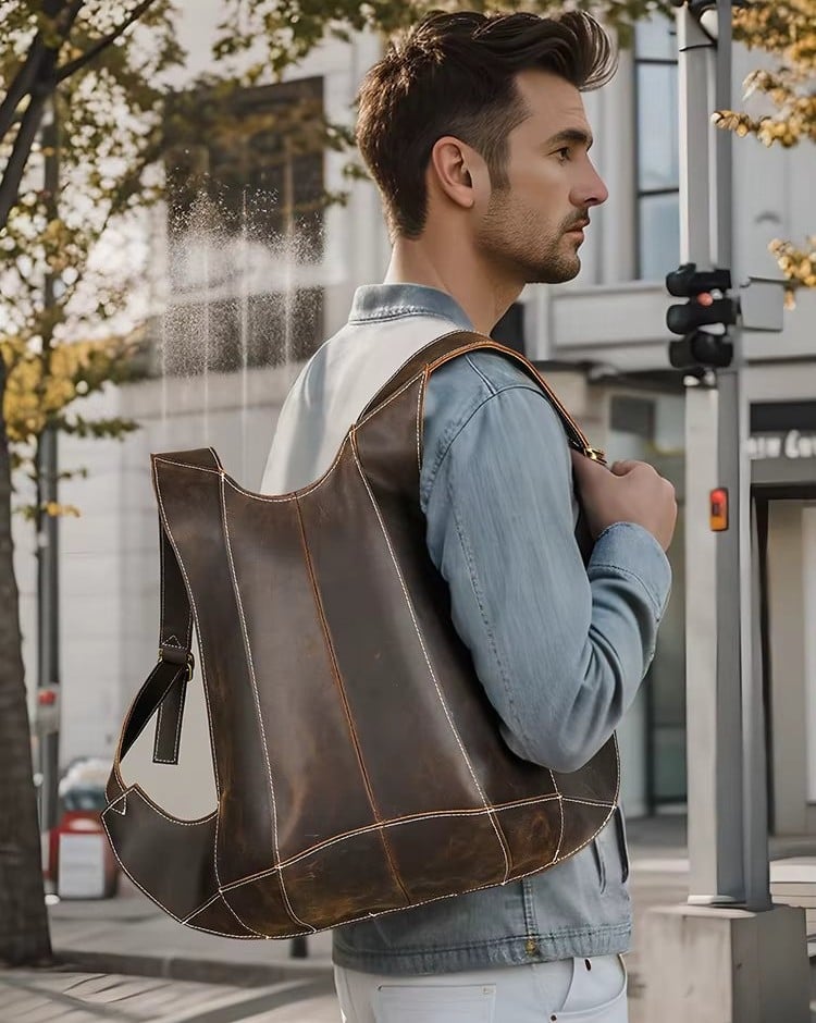 Rucsac Piele Naturală Delis Draven | Eleganță Urbană - imagine 2