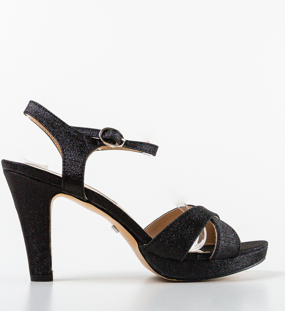 Sandale cu Toc Jisko Negre - Eleganță Modernă - imagine 5