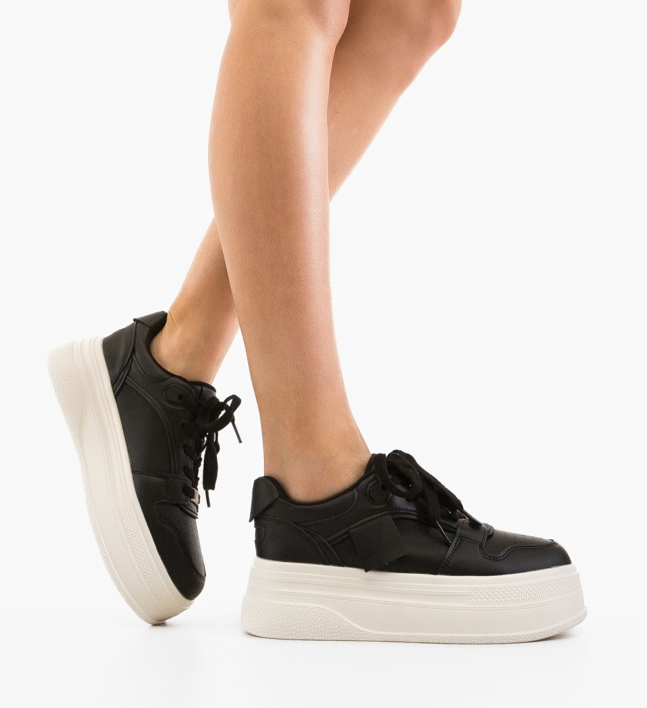 Sneakers Dama Uynn Negri - Stil & Confort - imagine 2