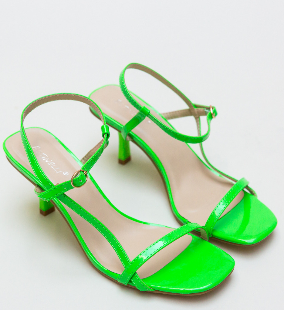 Sandale Wilma Verzi cu Toc - Eleganță și Stil - imagine 5
