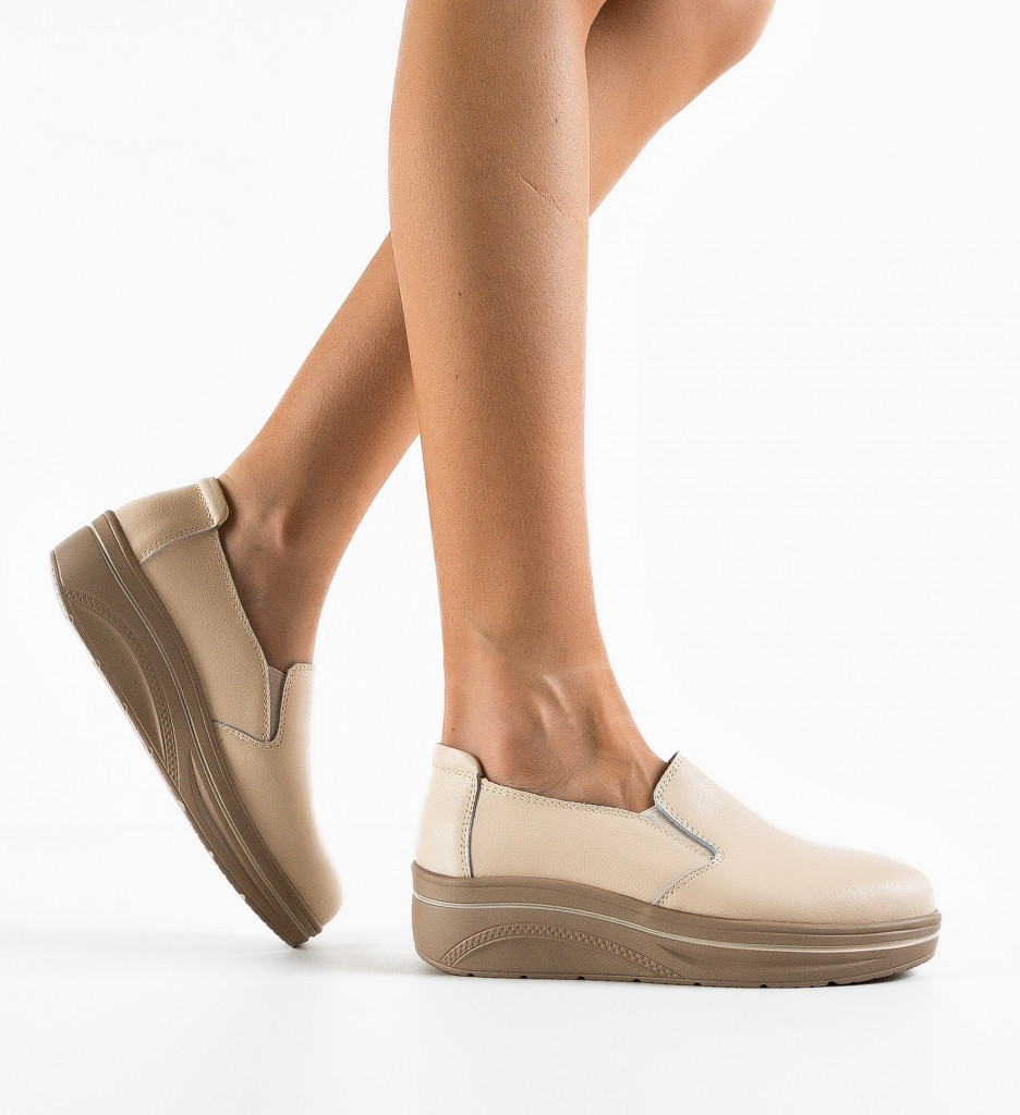 Pantofi Casual Alpino Bej 2 - Confort și Stil - imagine 2