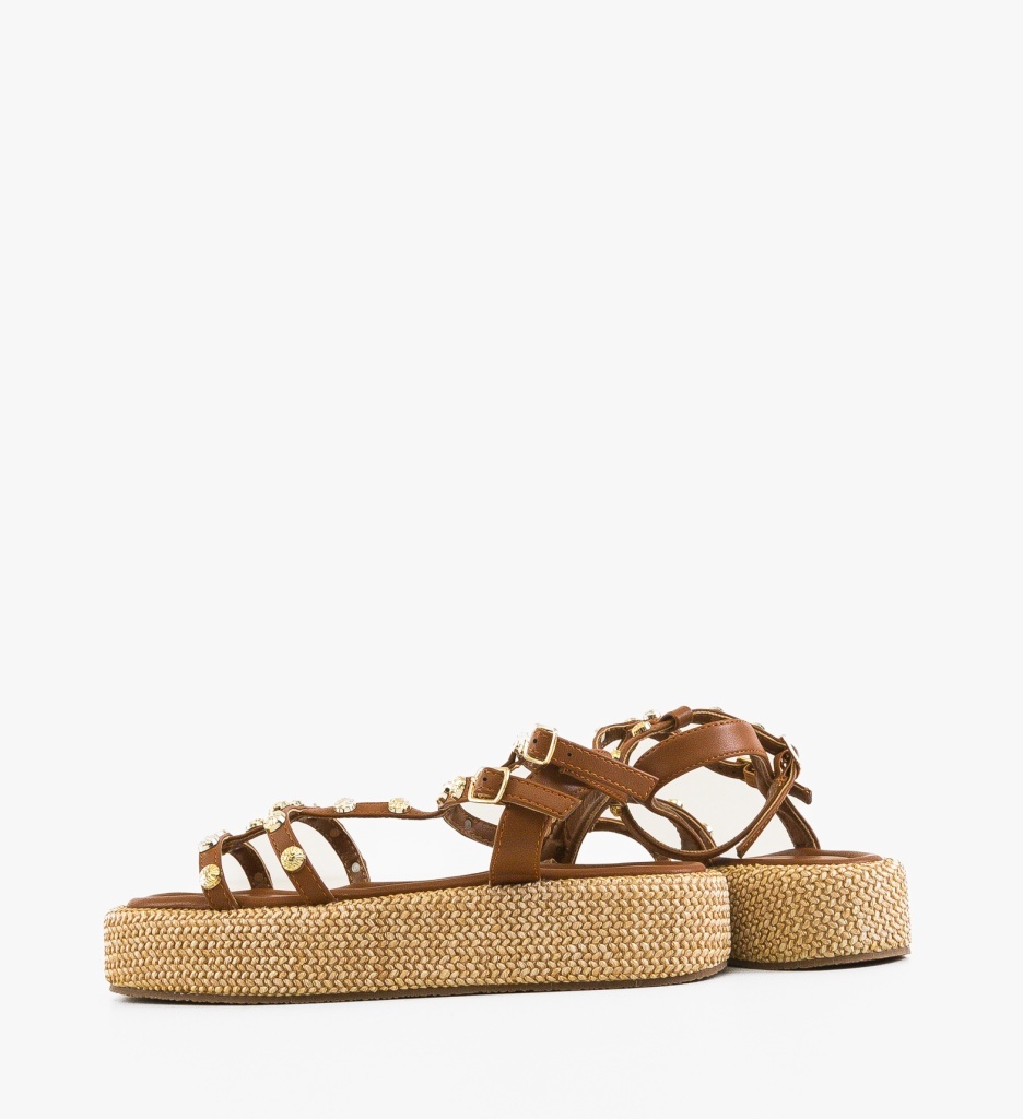 Sandale Dama Straw Camel - Stil și Confort pentru Vară - imagine 6