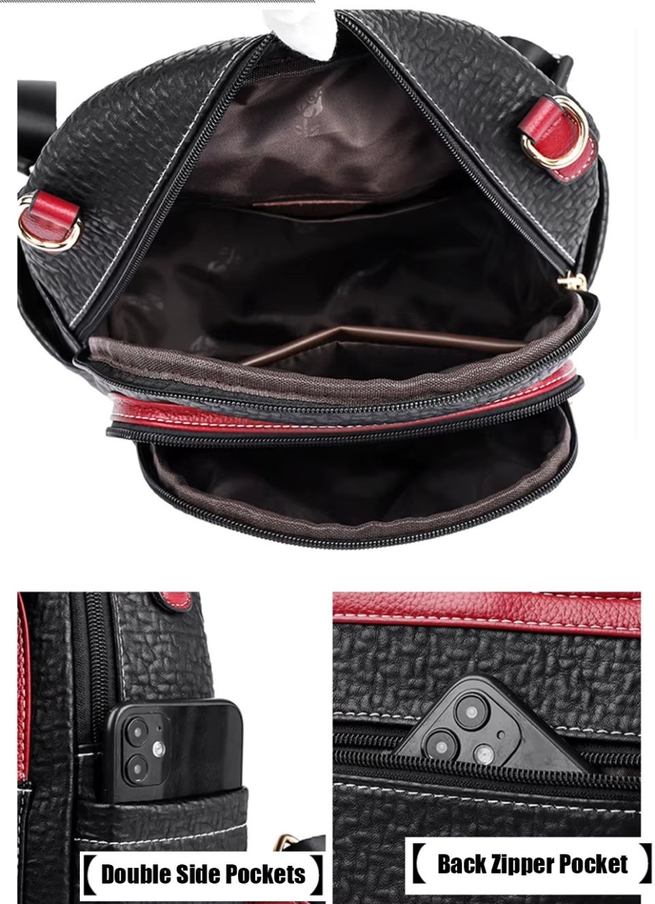 Rucsac dama Iliris GT3603 din piele ecologica, Negru - imagine 5