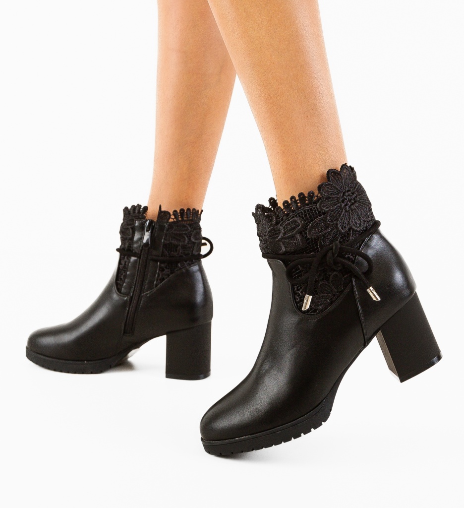 Botine Nelnel Negre - Eleganță și Confort - imagine 2