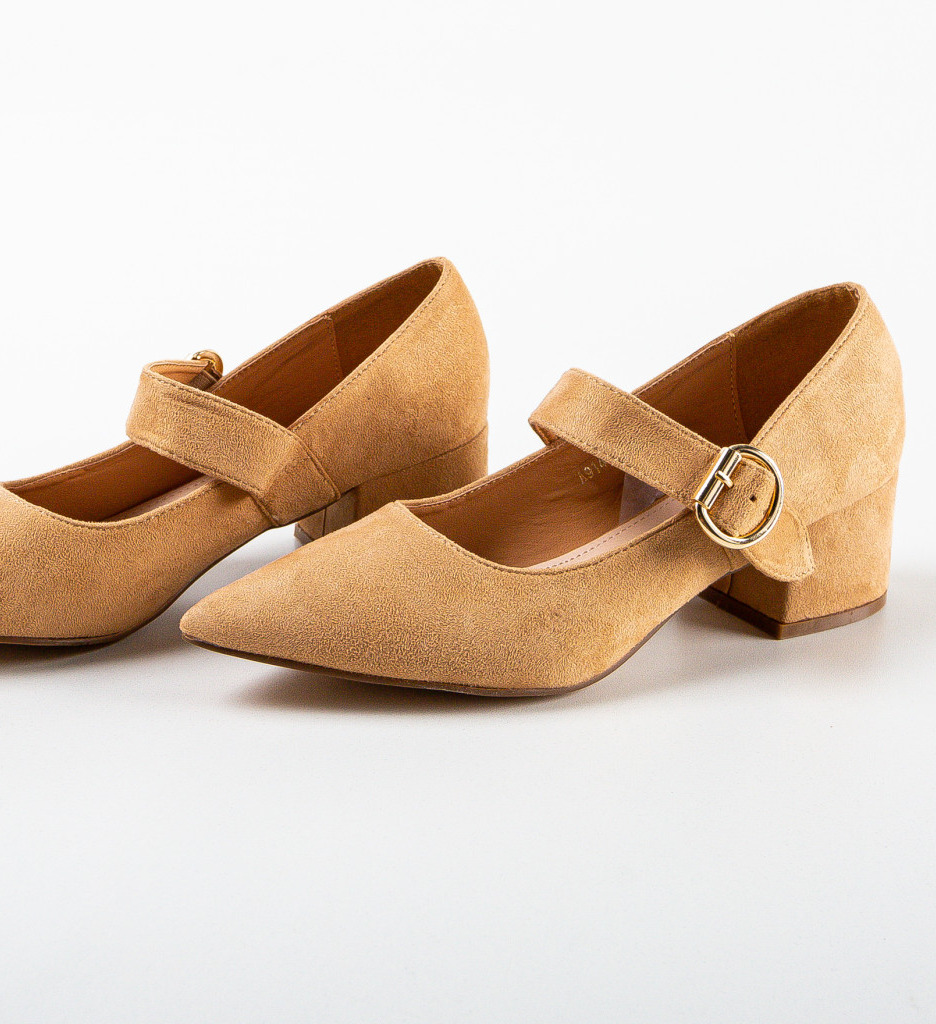 Pantofi cu toc Carole Camel | Eleganta pentru orice ocazie - imagine 5