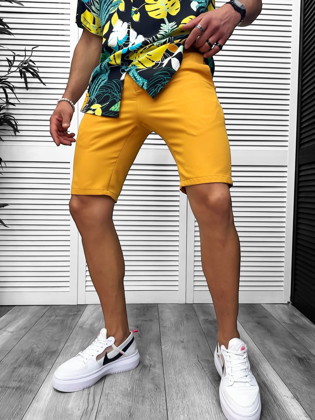 Pantaloni scurți casual mustar | Stil confortabil