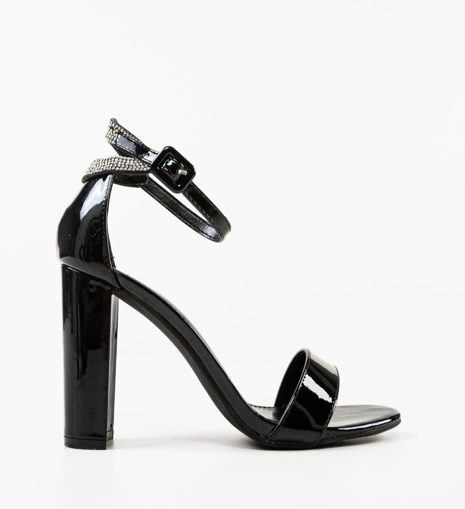 Sandale cu Toc Jalea Negre - Eleganță și Stil - imagine 6