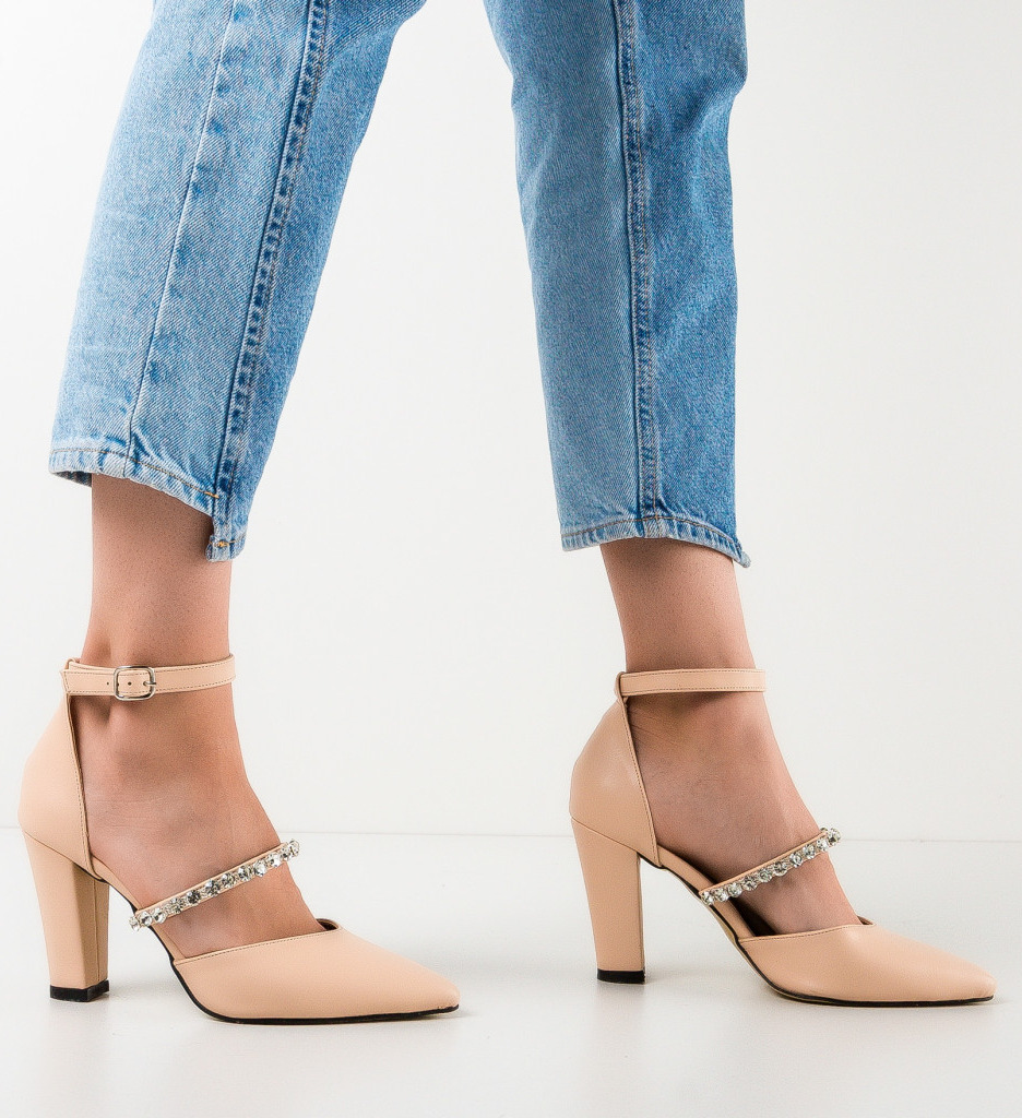 Pantofi Dama Indian Bej | Eleganți și Moderni - imagine 2