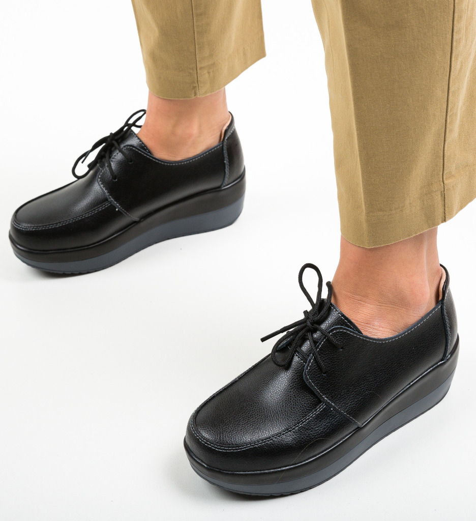 Pantofi Casual Negri - Stil și Confort Zilnic - imagine 4