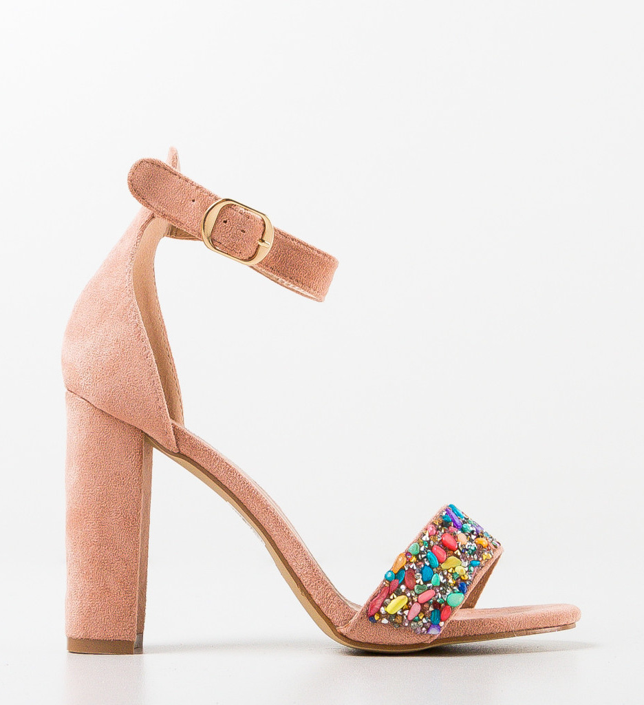 Sandale Marink Corai cu Toc Elegante - imagine 4