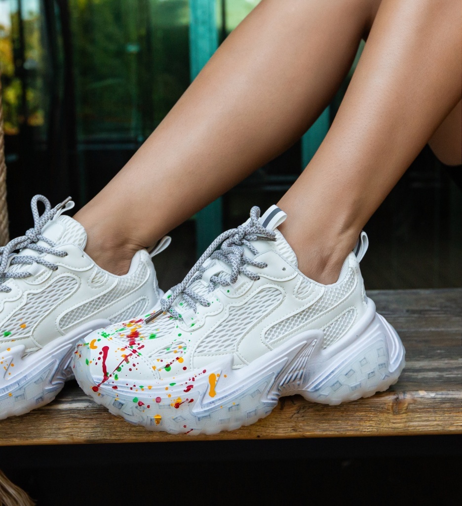 Sneakers Dama Nanna Albi - Confort si Stil - imagine 6
