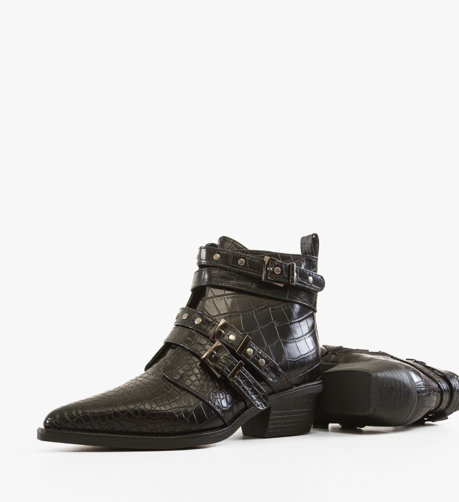 Botine Uzoma Negre - Eleganță și Confort - imagine 5