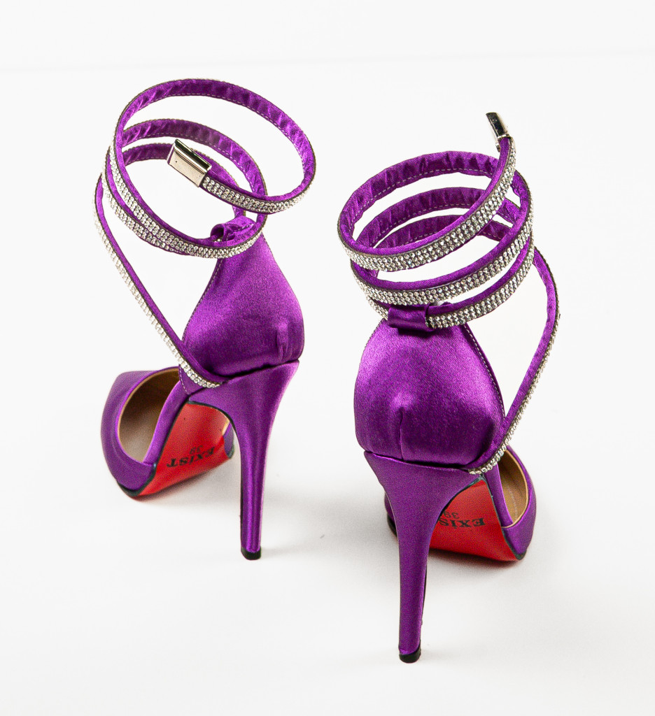 Pantofi Noiye Mov cu Toc - Eleganță și Stil - imagine 13